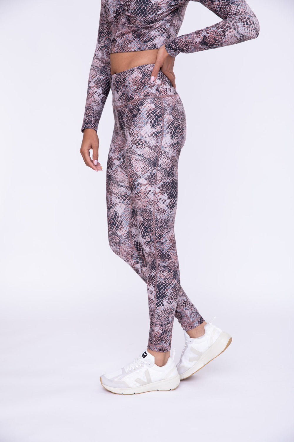 Dusty Pink Snake Leggings