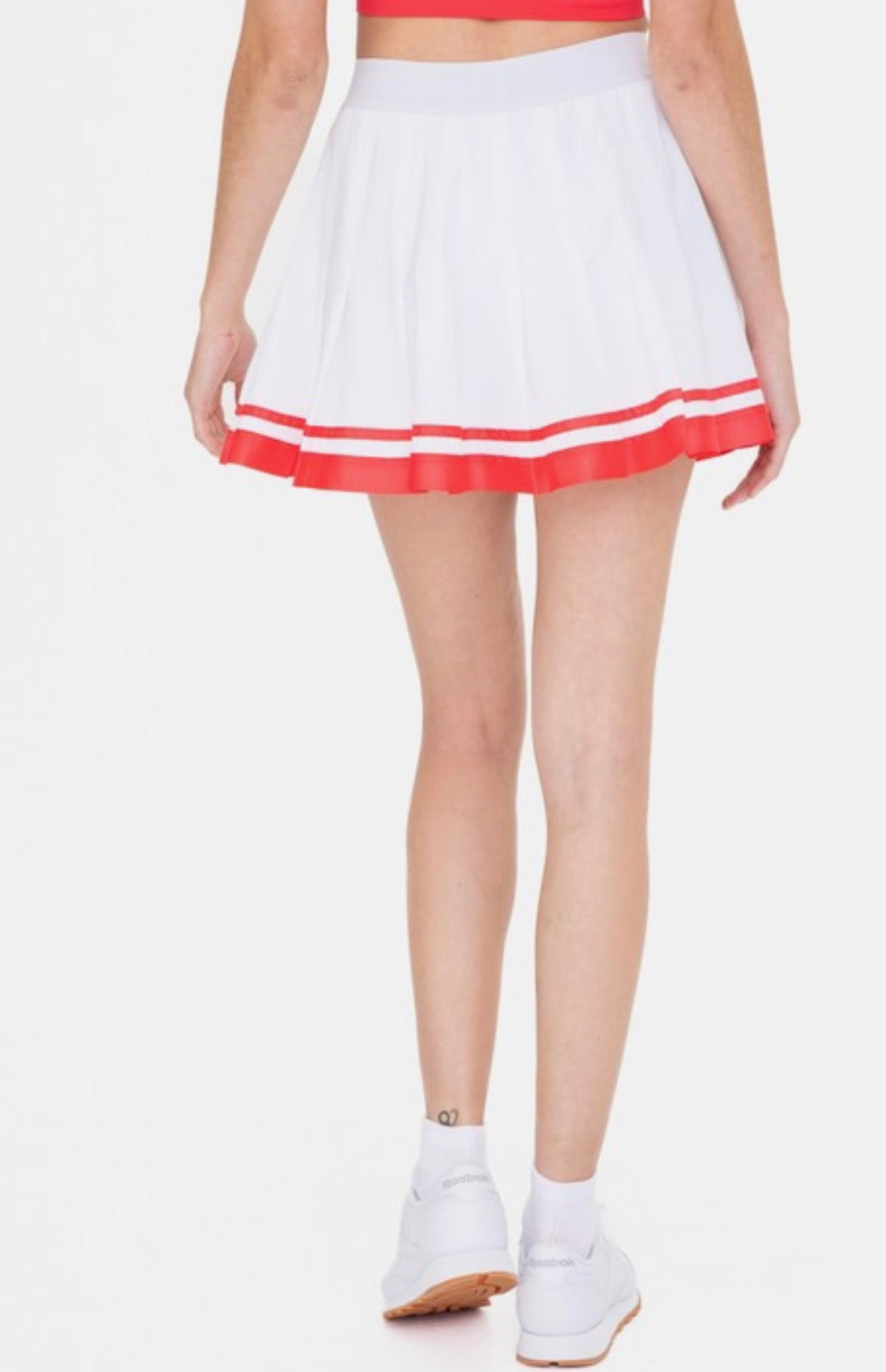 Stripe Pleated Tennis Skirt