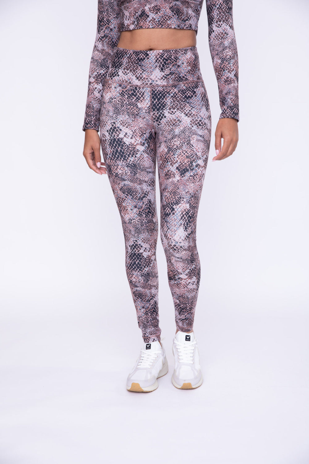 Dusty Pink Snake Leggings