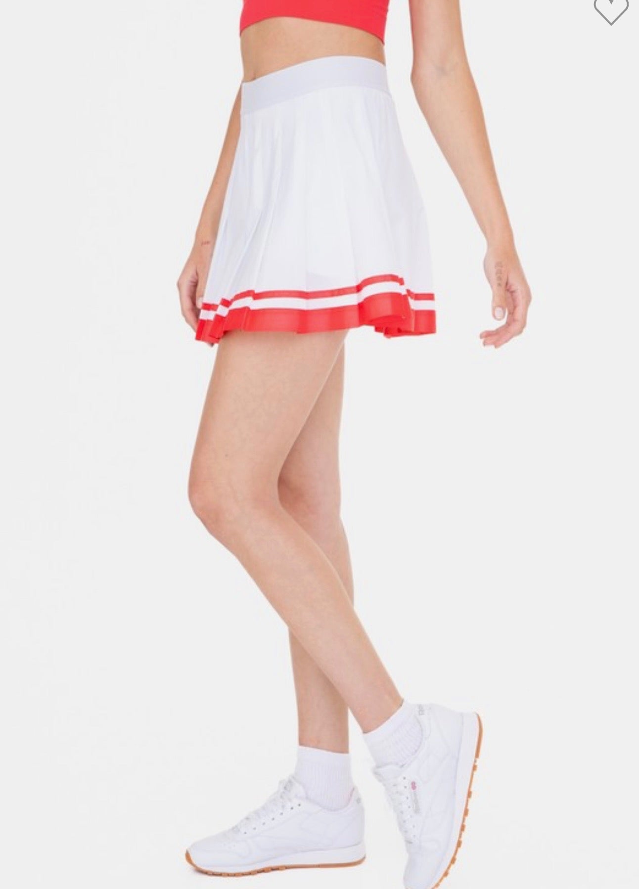Stripe Pleated Tennis Skirt