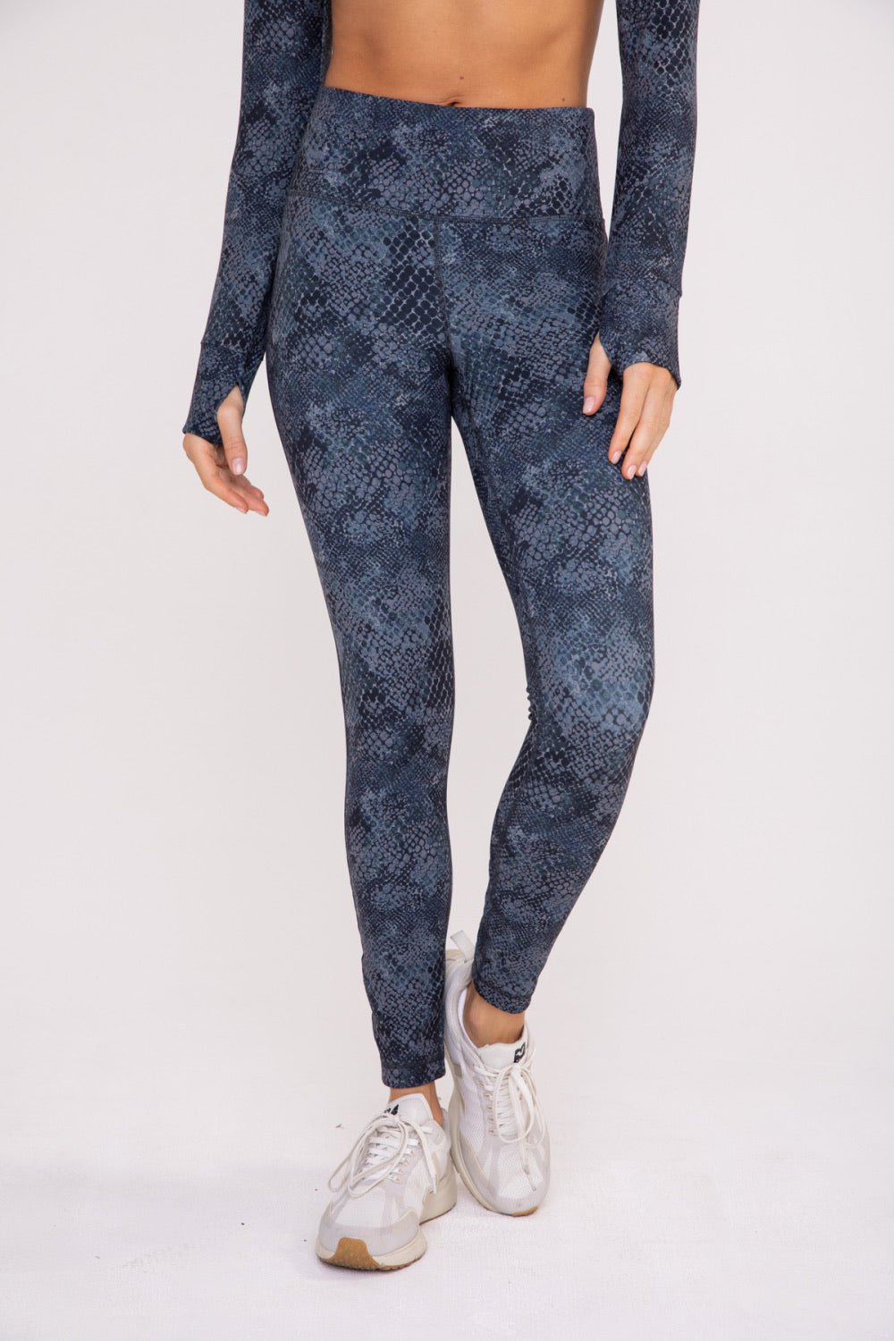 Dusty Navy Snake Leggings