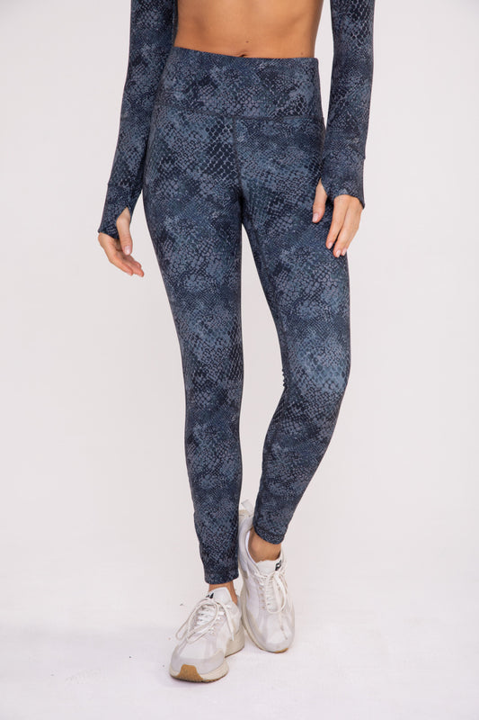 Dusty Navy Snake Leggings