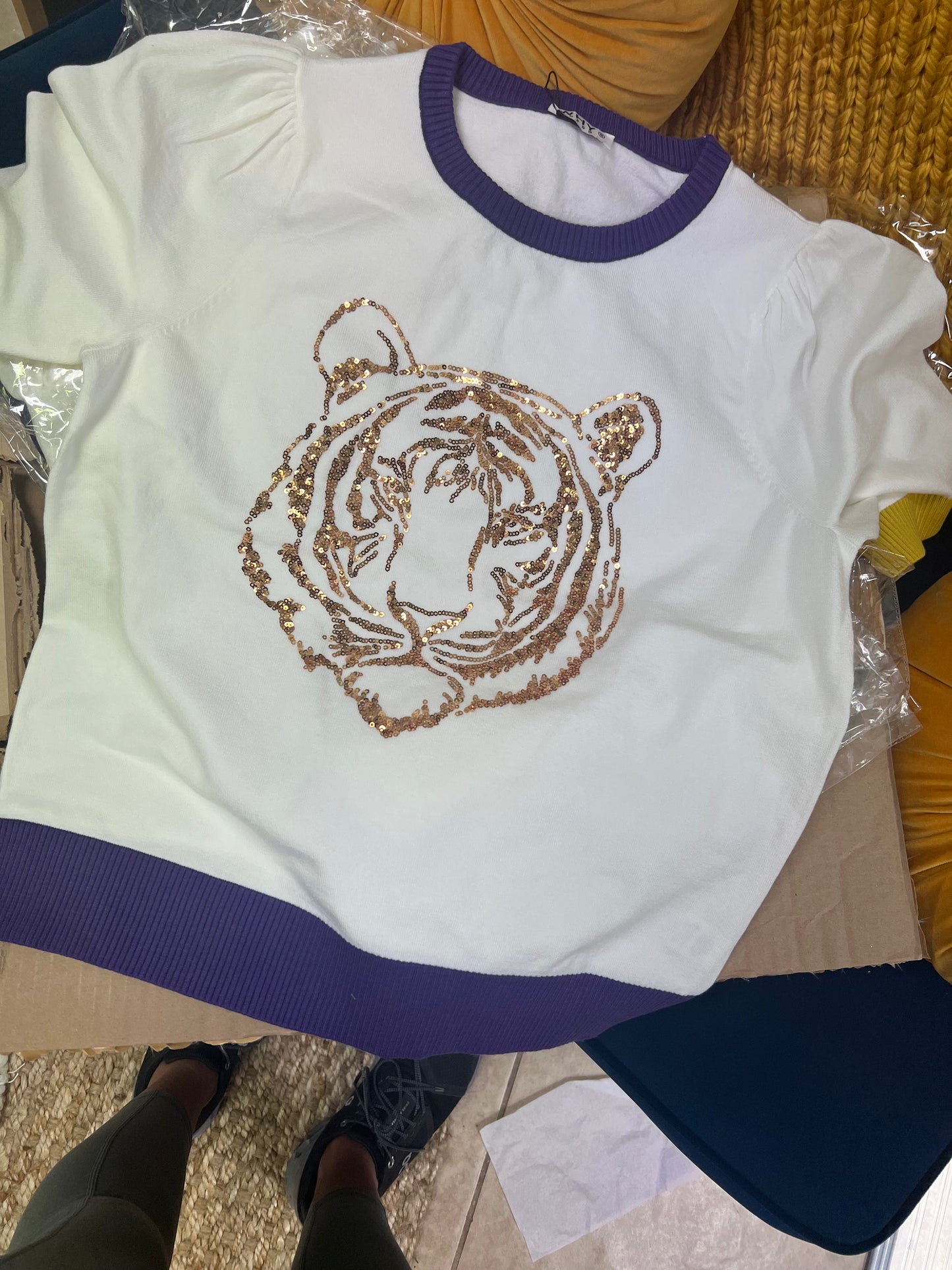 Sequin Tiger Top