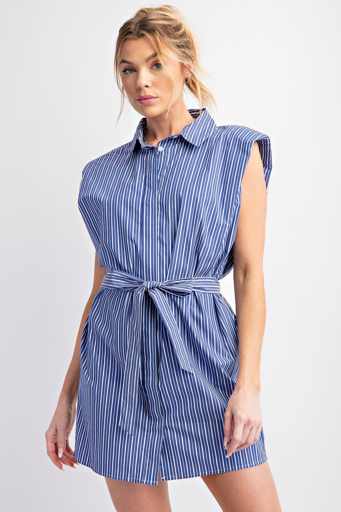 Blue Striped Dress