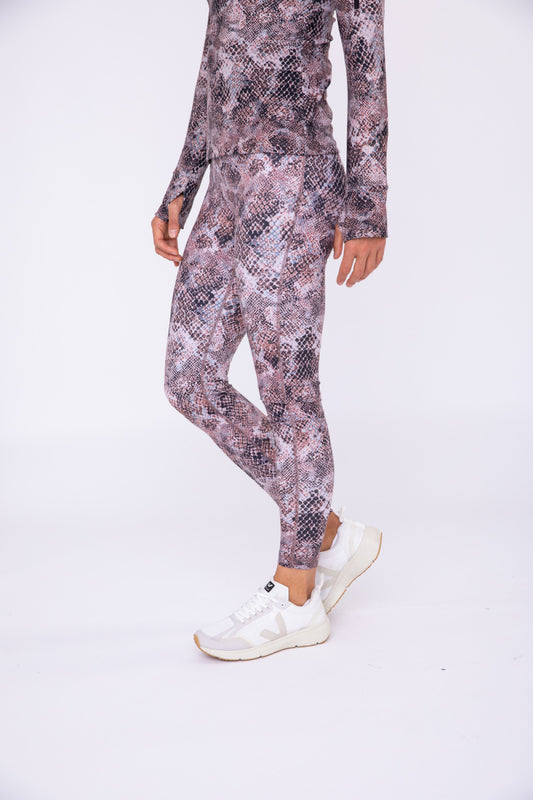 Dusty Pink Snake Leggings