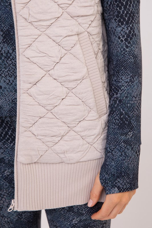 Oversized Quilted Fleece Vest