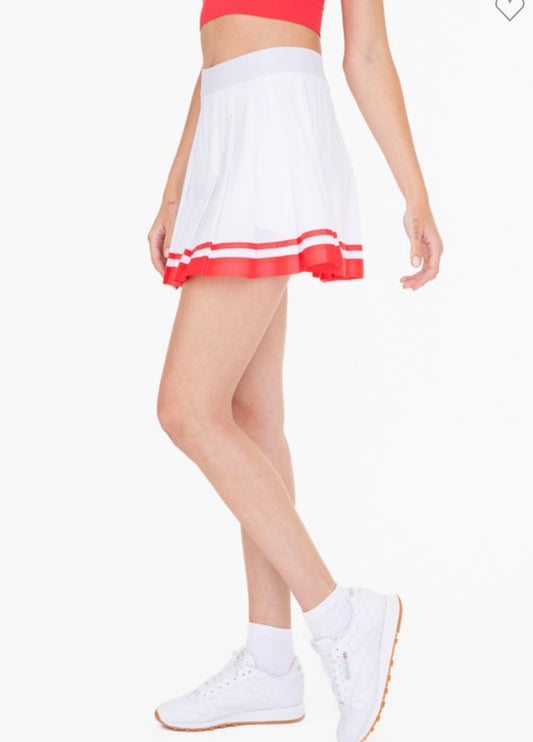 Striped Pleated Tennis Skirt