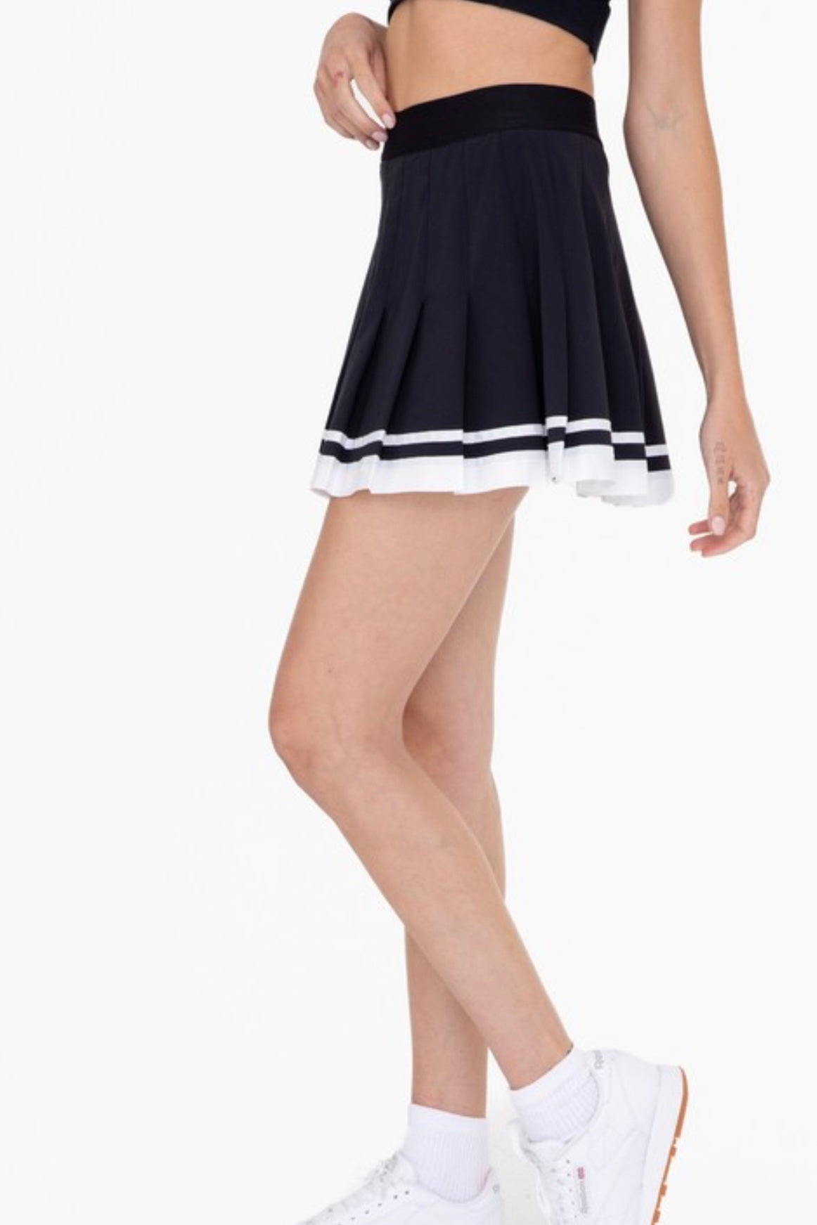 Stripe Pleated Tennis Skirt