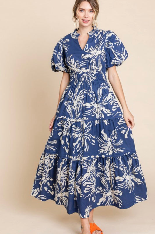 Flower Print Maxi Dress