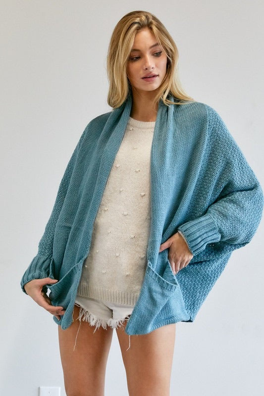 Knit Dolman Sleeve Cardigan