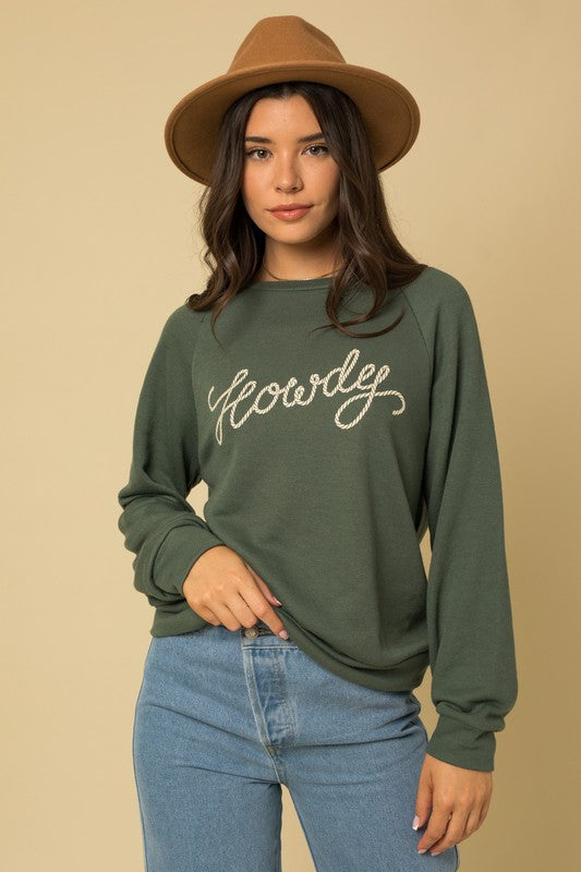 Howdy Graphic Print Sweater